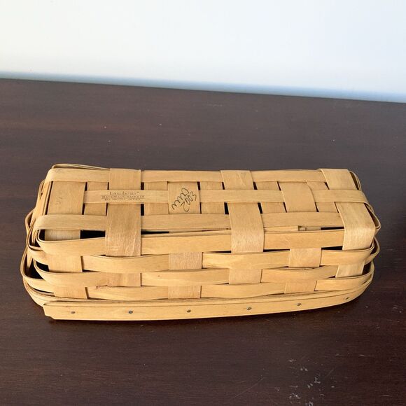 Longaberger Cracker Basket with Clear Plastic Protector Vintage 2003 USA - Picture 8 of 11